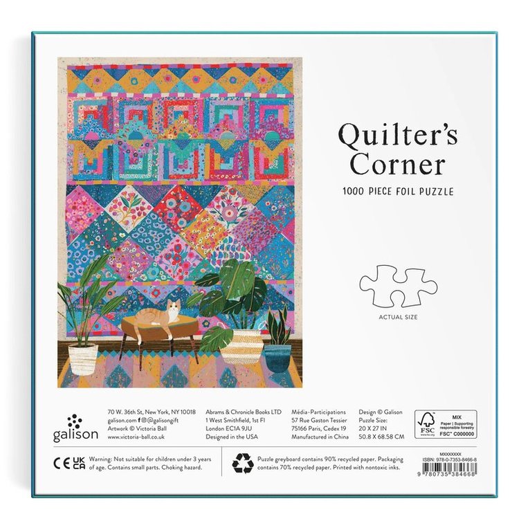 Pussel 1000 bitar folierade Quilter's Corner, Övrigt