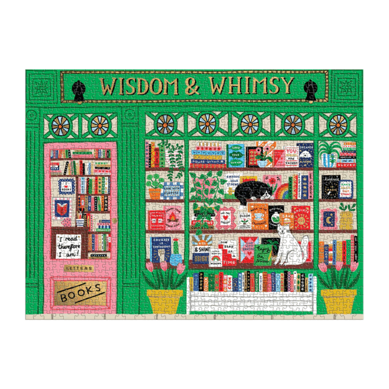 Pussel 1000 bitar Folierad - Wisdom & Whimsy Bookshop, Övrigt