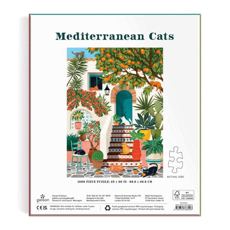 Pussel 1000 bitar - Mediterranean Cats, Övrigt