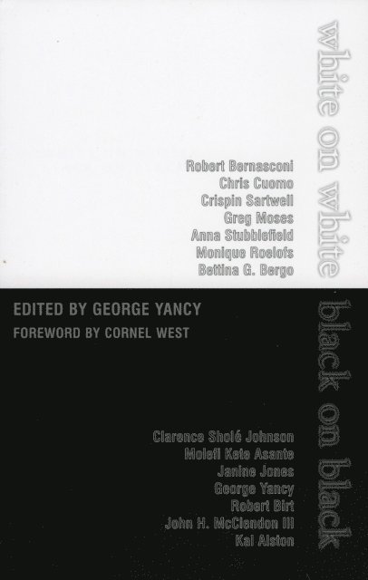 George Yancy - White on White/Black on Black, E-bok