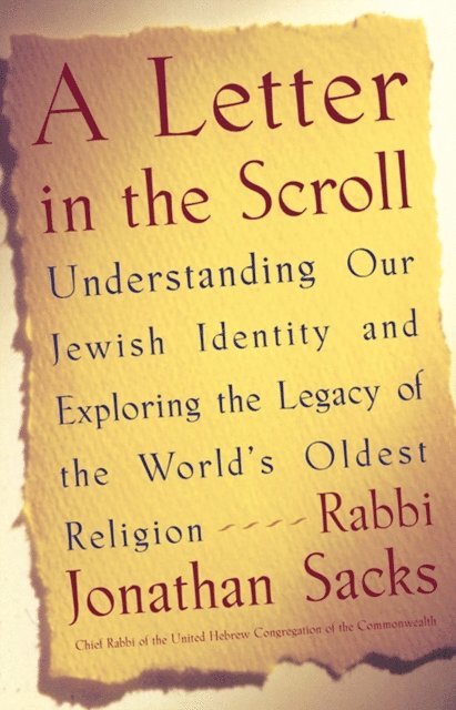 Rabbi Jonathan Sacks - Letter in the Scroll, E-bok