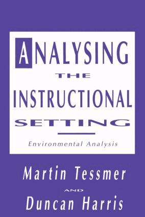 Martin Tessmer, Duncan Harris - Analysing the Instructional Setting, Inbunden