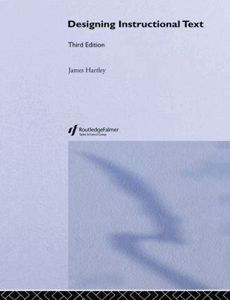 James Hartley - Designing Instructional Text, Häftad. Tillgänglighet: Lägg i varukorg