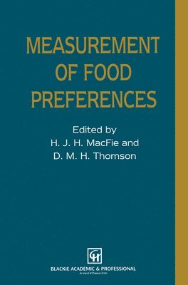 MacFie Halliday MacFie - Measurement of Food Preferences, Inbunden