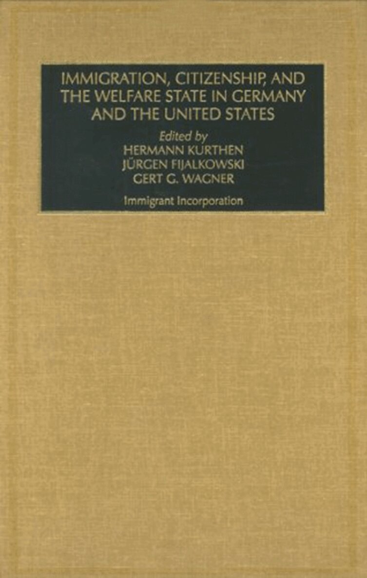 Hermann Kurthen, Jurgen Fijalkowski, Gert G. Wagner - Immigration, Citizenship and the Welfare State in Germany and the United States (Part A & B). Tillgänglighet: Tillfälligt slut