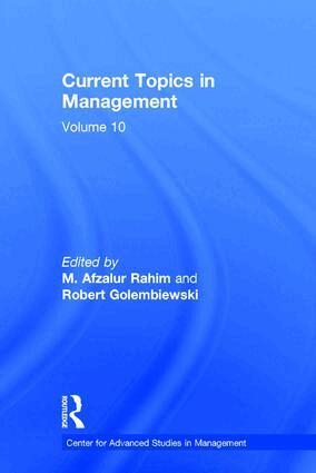 Robert Golembiewski - Current Topics in Management, Inbunden