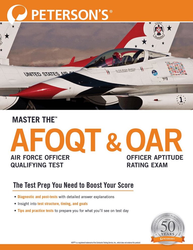 Peterson's - Master the™ Air Force Officer Qualifying Test (AFOQT) & Officer Aptitude Rating Exam (OAR), Häftad
