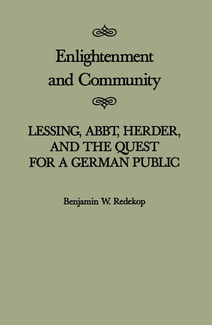 Benjamin W. Redekop - Enlightenment and Community, Inbunden. Tillgänglighet: Tillfälligt slut