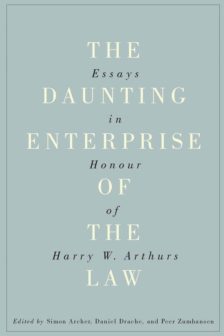 Simon Archer, Daniel Drache, Peer Zumbansen - Daunting Enterprise of the Law, Häftad