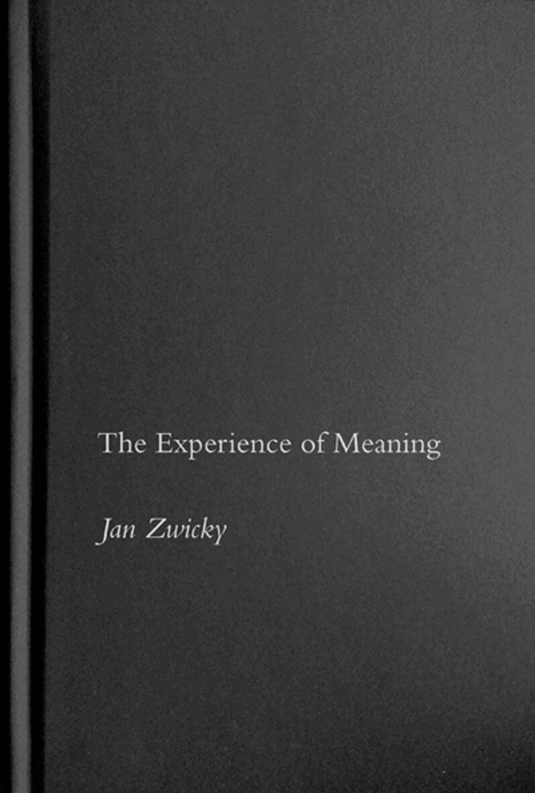 Jan Zwicky - Experience of Meaning, Inbunden. Tillgänglighet: Tillfälligt slut