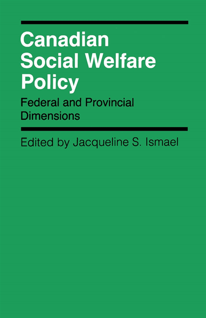Jacqueline S. Ismael - Canadian Social Welfare Policy, E-bok