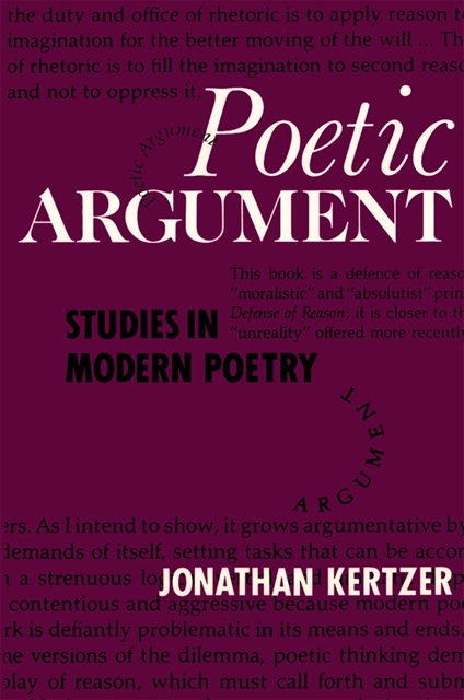 Jonathan Kertzer - Poetic Argument, E-bok