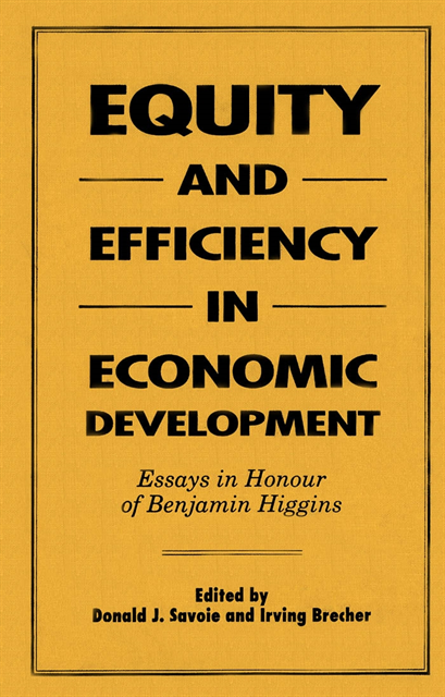 Irving Brecher, Donald J. Savoie - Equity and Efficiency in Economic Development, E-bok
