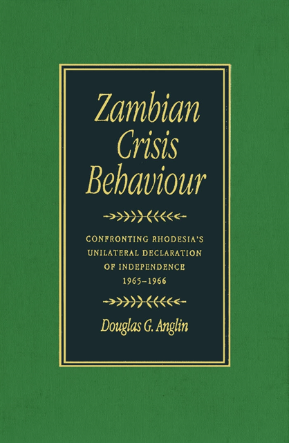 Douglas G. Anglin - Zambian Crisis Behaviour, E-bok