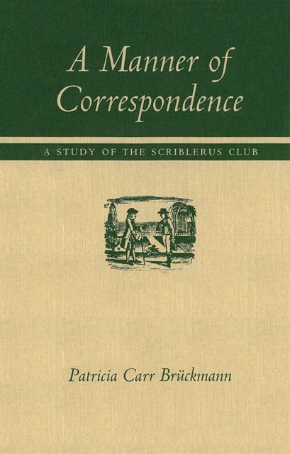 Patricia C. Bruckmann - Manner of Correspondence, E-bok