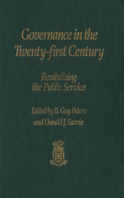 Donald J. Savoie, Guy Peters - Governance in the Twenty-first Century, E-bok
