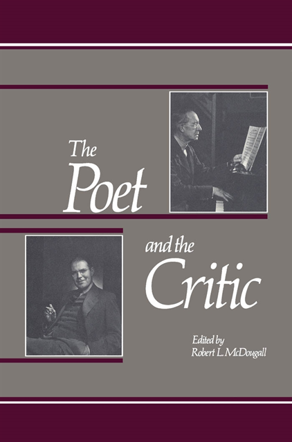 Robert L. McDougall - Poet and the Critic, E-bok