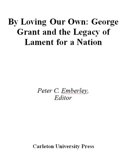 Peter C. Emberley - By Loving our Own, E-bok