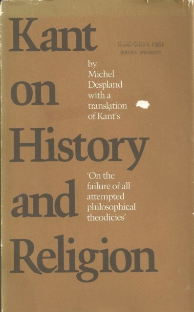Michel Despland - Kant on History and Religion, E-bok