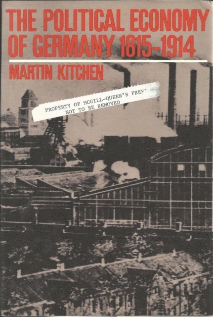 Martin Kitchen - Political Economy of Germany: 1815-1914, E-bok