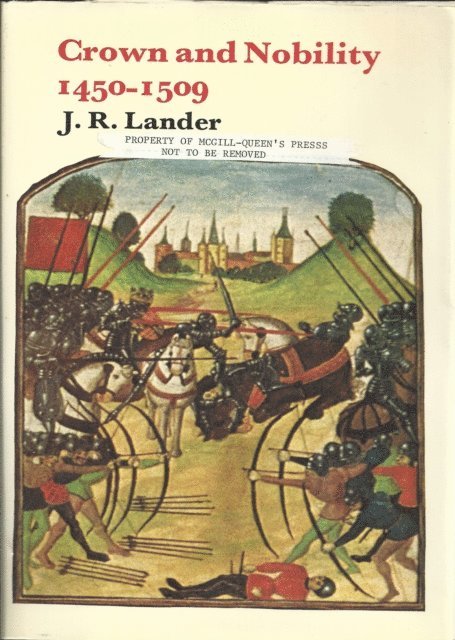 J.R. Lander - Crown and Nobility, 1450-1509, E-bok. Tillgänglighet: Lägg i varukorg