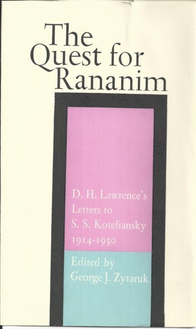 George J. Zytaruk - Quest for Rananim, E-bok