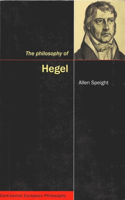 Allen Speight - Philosophy of Hegel, E-bok