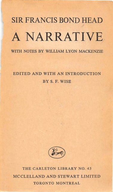 S.F. Wise - Sir Francis Bond Head, E-bok