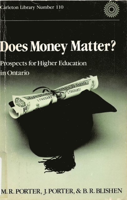 John Porter, Marion R. Porter - Does Money Matter?, E-bok