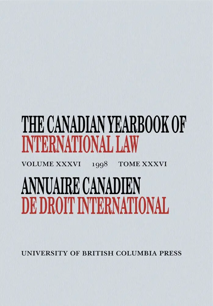 D.M. McRae - Canadian Yearbook of International Law, Vol. 36, 1998, Inbunden. Tillgänglighet: Tillfälligt slut