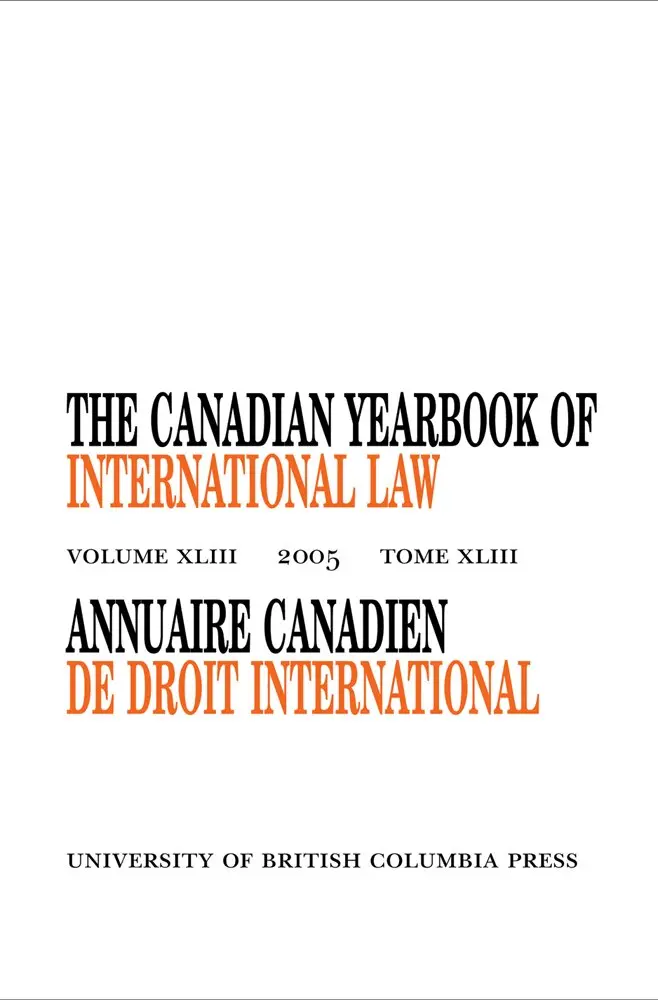 D.M. McRae - Canadian Yearbook of International Law, Vol. 43, 2005, Inbunden. Tillgänglighet: Tillfälligt slut