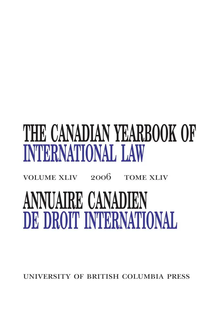 D.M. McRae - Canadian Yearbook of International Law, Vol. 44, 2006, Inbunden. Tillgänglighet: Tillfälligt slut