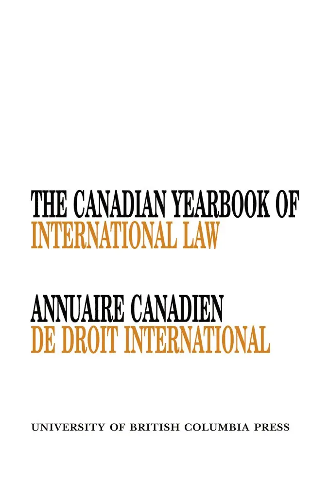 D.M. McRae - Canadian Yearbook of International Law, Vol. 45, 2007, Inbunden. Tillgänglighet: Tillfälligt slut
