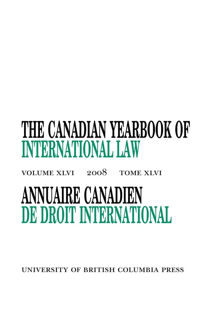 D.M. McRae, A.L.C. de Mestral - Canadian Yearbook of International Law, Vol. 46, 2008, Inbunden. Tillgänglighet: Tillfälligt slut