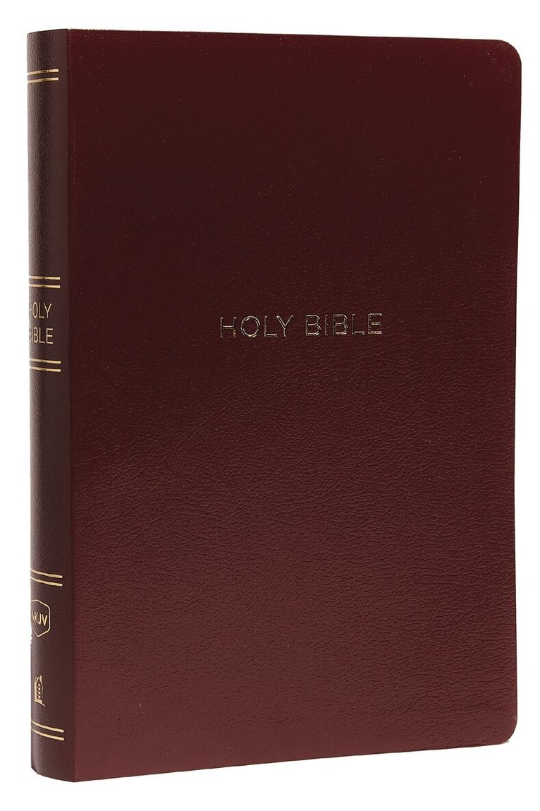 Thomas Nelson - NKJV Holy Bible, Giant Print Center-Column Reference Bible, Burgundy Leather-look, 72,000+ Cross References, Red Letter, Comfort Print: New King James Version, Häftad