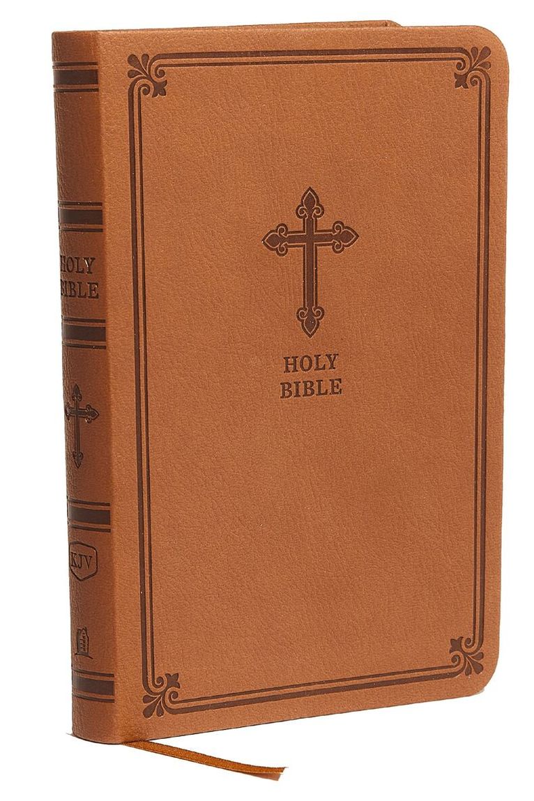 Thomas Nelson - KJV Holy Bible: Value Compact Thinline, Brown Leathersoft, Red Letter, Comfort Print: King James Version, Inbunden