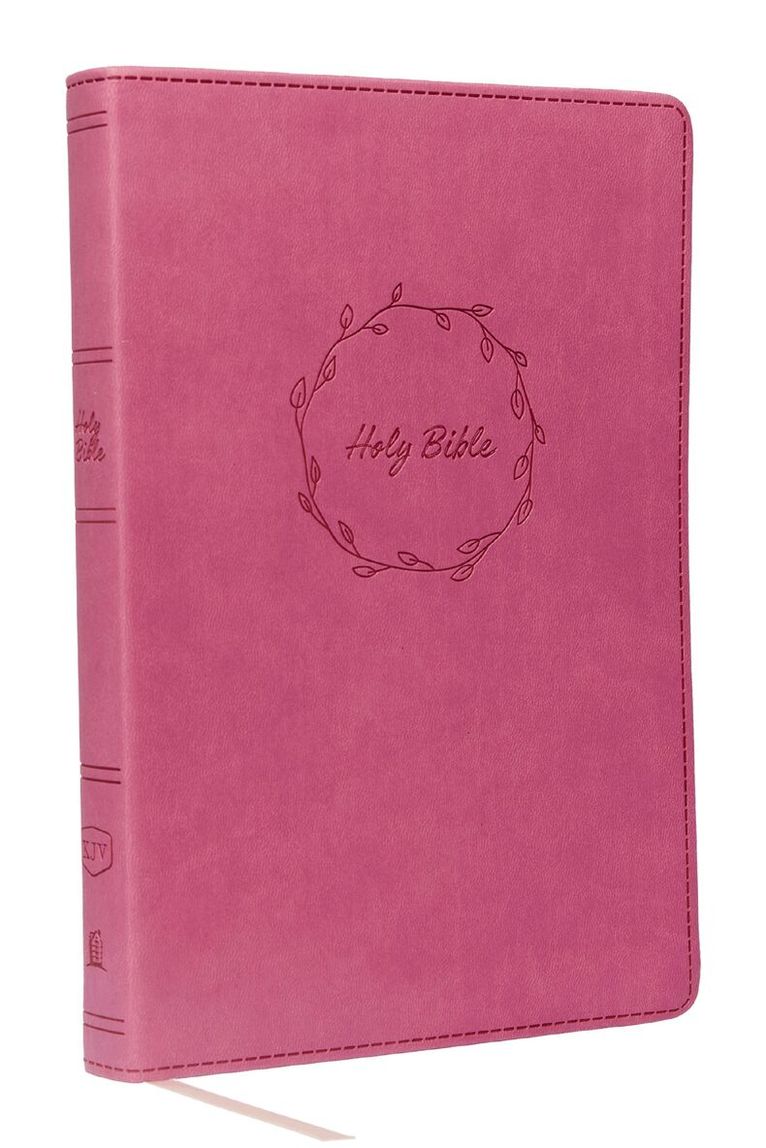 Thomas Nelson - KJV Holy Bible: Value Large Print Thinline, Pink Leathersoft, Red Letter, Comfort Print: King James Version, Inbunden