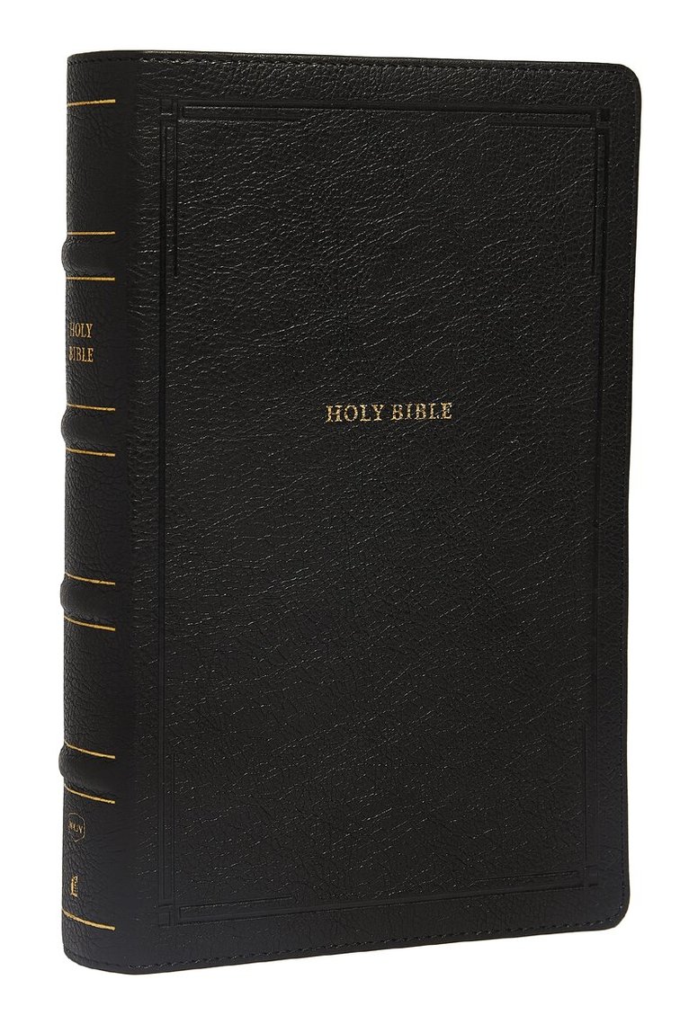 Thomas Nelson - NKJV, End-of-Verse Reference Bible, Personal Size Large Print, Leathersoft, Black, Thumb Indexed, Red Letter, Comfort Print, Inbunden