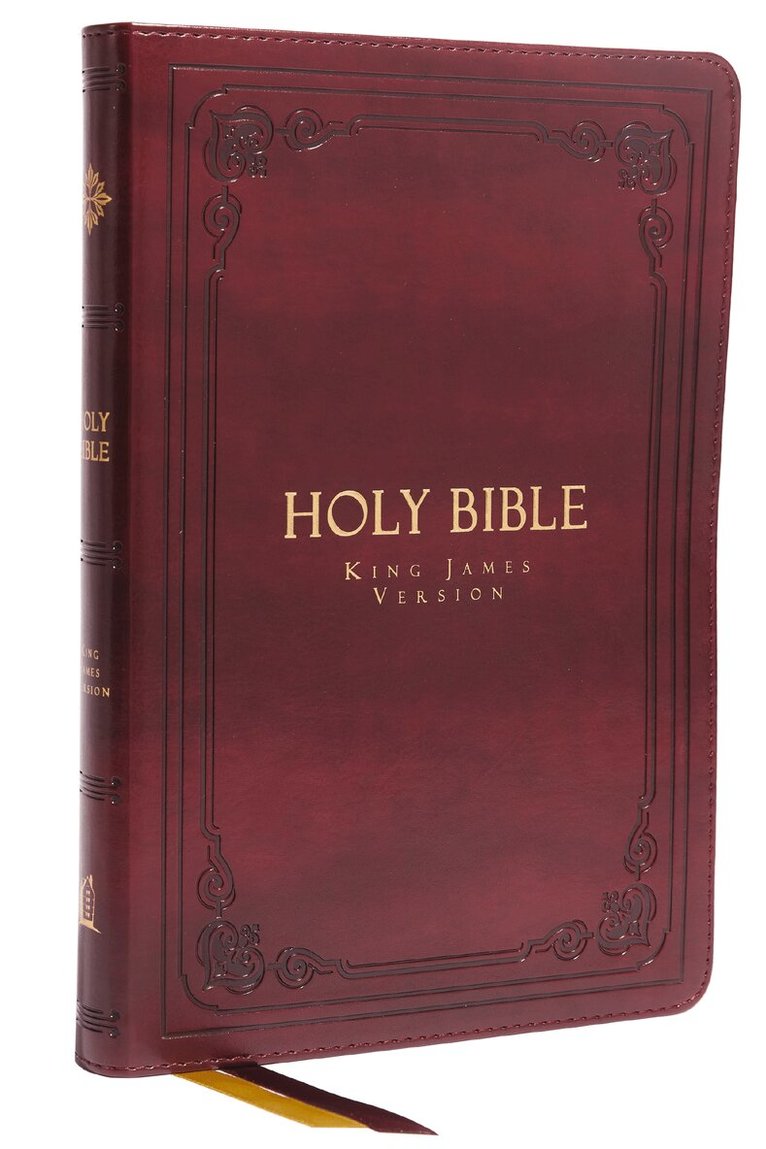 Thomas Nelson - KJV Holy Bible: Large Print Thinline, Burgundy Leathersoft, Red Letter, Comfort Print: King James Version, Inbunden