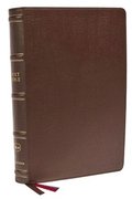 NKJV, Large Print Verse-by-Verse Reference Bible, Maclaren Series, Genuine Leather, Brown, Comfort Print