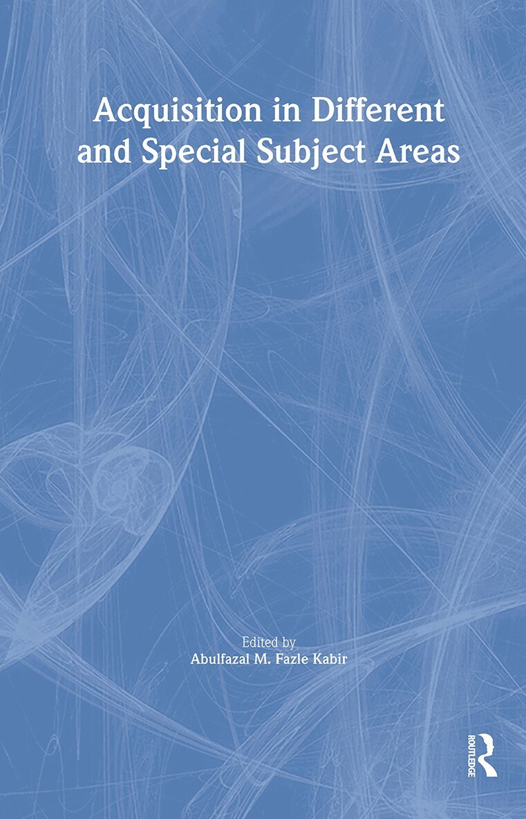 Linda S Katz - Acquisition in Different and Special Subject Areas, Inbunden
