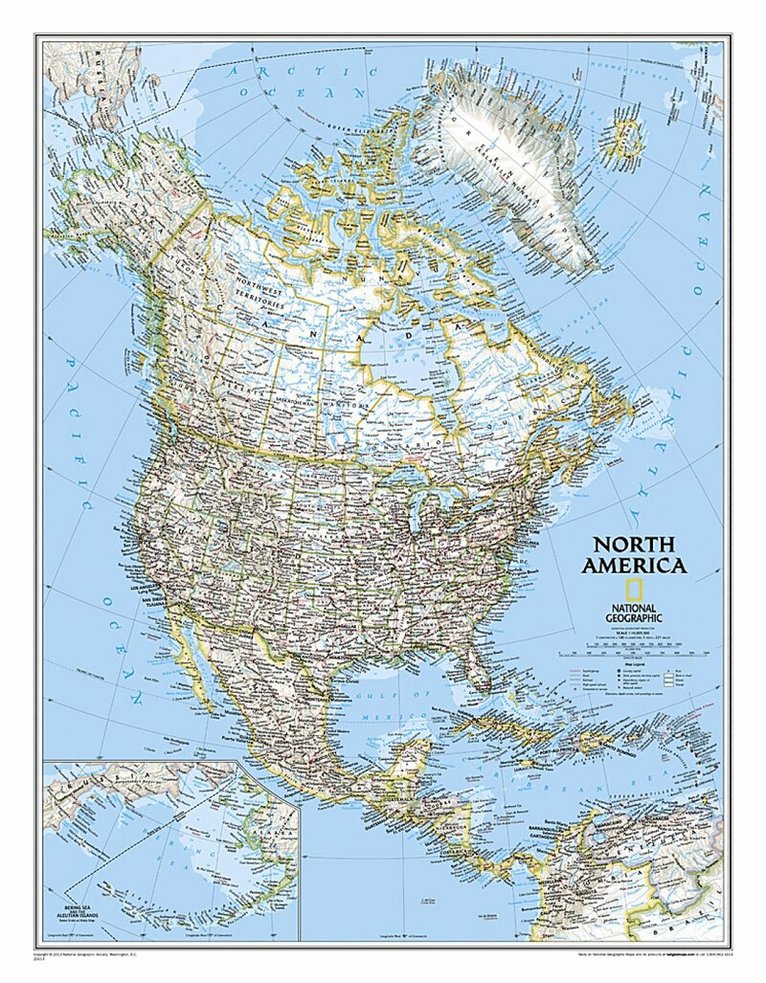 Nat Geo Maps - North America Classic Map [Tubed], Övrigt. Tillgänglighet: Lägg i varukorg