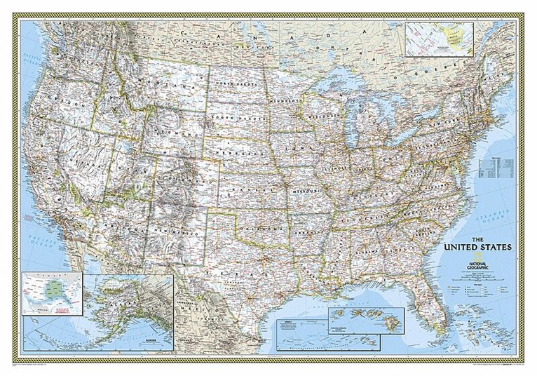 Nat Geo Maps - United States Classic Map [Tubed], Övrigt