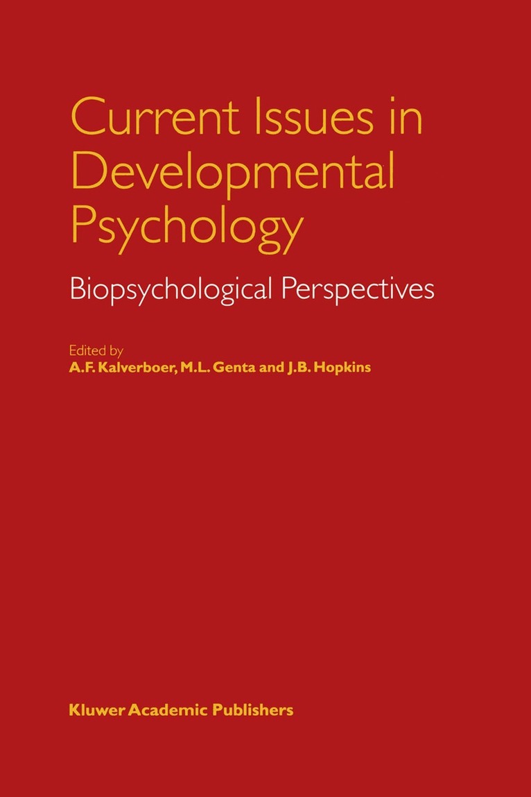 A.F. Kalverboer, M.L. Genta, J.B. Hopkins - Current Issues in Developmental Psychology, Häftad