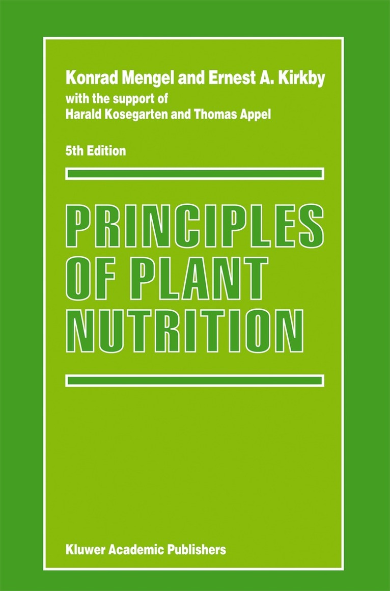Konrad Mengel, Ernest A. Kirkby - Principles of Plant Nutrition, Övrigt