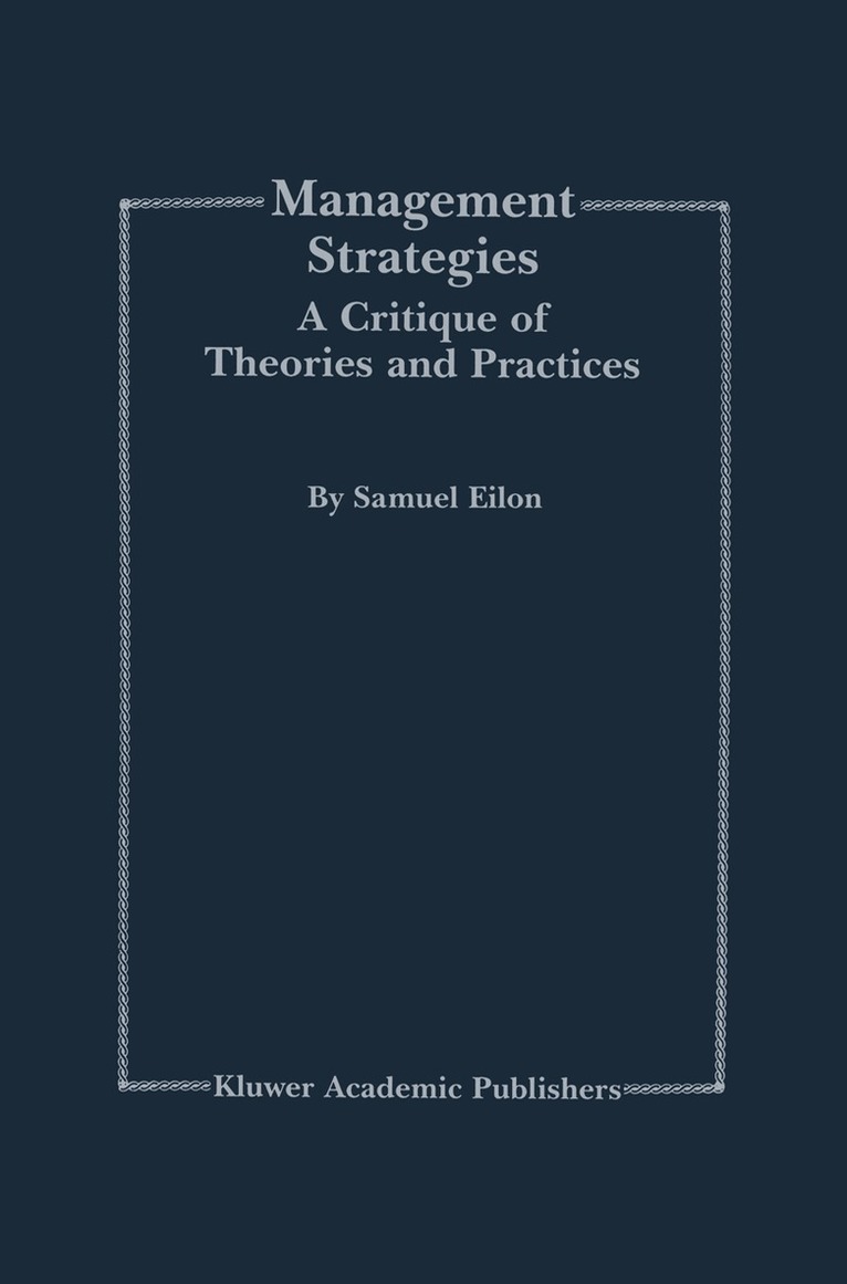 Samuel Eilon - Management Strategies, Inbunden