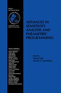 Advances in Sensitivity Analysis and Parametric Programming