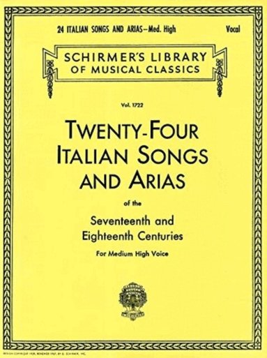 Hal Leonard Publishing Corporation - 24 Italian Songs & Arias - Medium High Voice, Övrigt