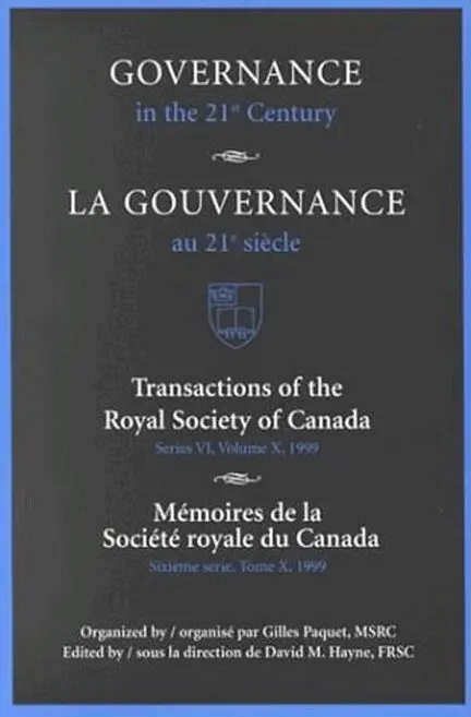 David Hayne - Governance in the 21st Century / Gouvernance Au 21e Siècle, Häftad. Tillgänglighet: Lägg i varukorg