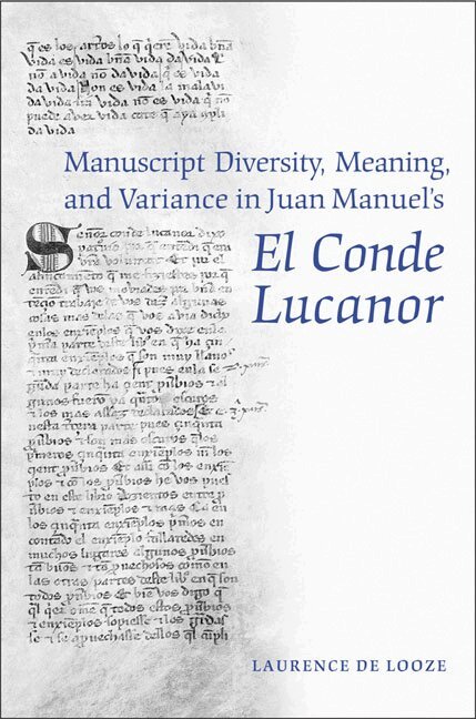 Laurence de Looze - Manuscript Diversity, Meaning, and Variance in Juan Manuel's El Conde Lucanor, Inbunden. Tillgänglighet: Tillfälligt slut